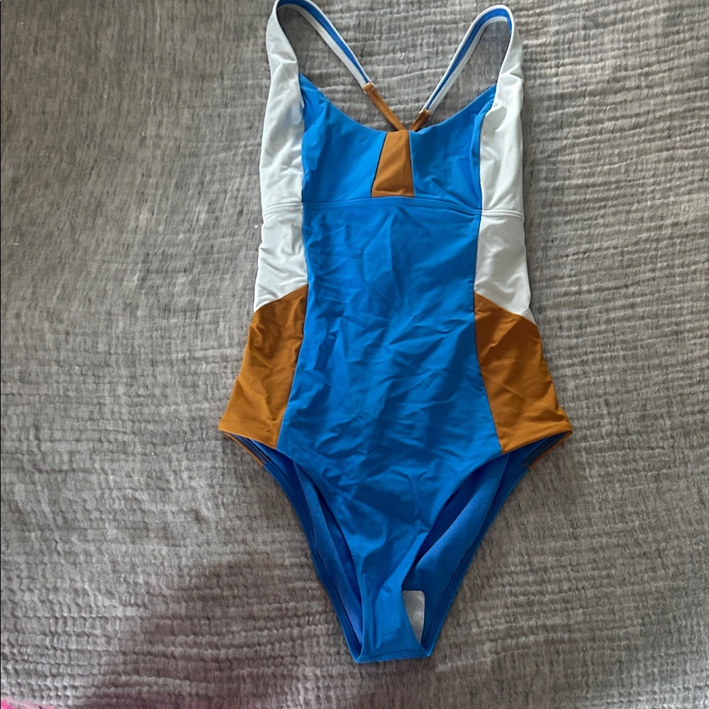 Women’s one piece Prana colorblock swimsuit. Medium